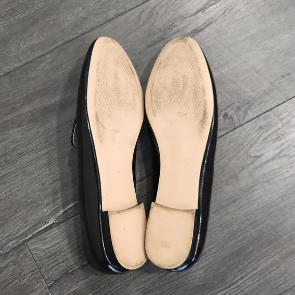 Zara Black with Rose Applique Flats size 8 - Picture 6 of 6